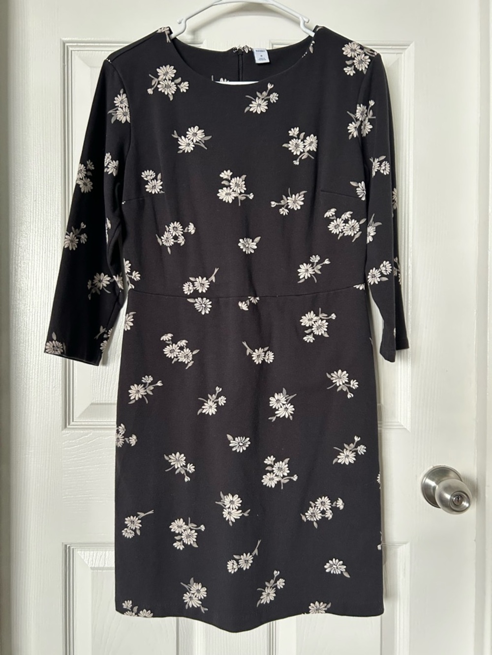 Old Navy Black Floral Long Sleeve Dress
